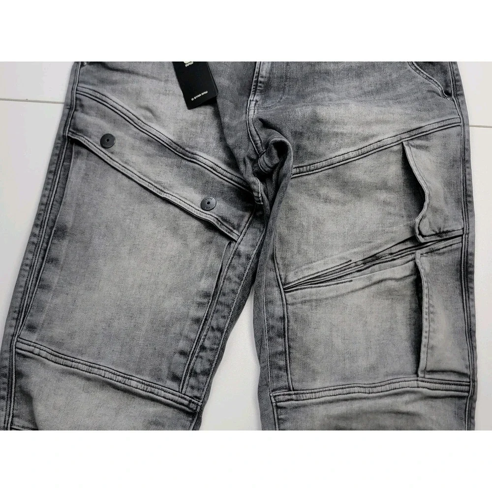 G-Star Raw Mens Sz 34/36 Airblaze Skinny Jeans Antic Faded Radium Gray $260 New